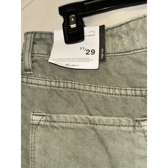 NWT KanCan Olive Green Mini High Rise Cutoff Shorts Size-11/29 - Picture 11 of 13